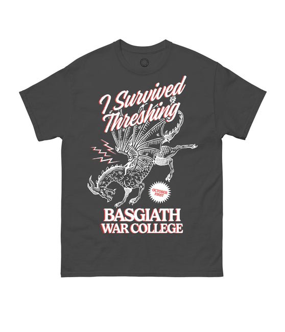 Rebecca Yarros's Fourth Wing: I Survived Threshing Unisex T-Shirt Small - Ingram