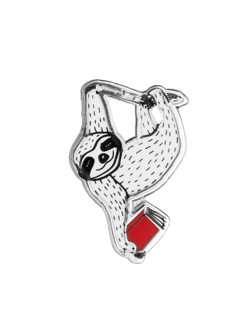 Book Sloth Enamel Pin