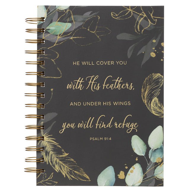 Large Wire Journal He Will Cover You Psalm 91:4 - Ingram