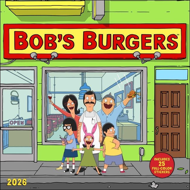 Bob's Burgers 2026 Wall Calendar (Includes Stickers) - Ingram
