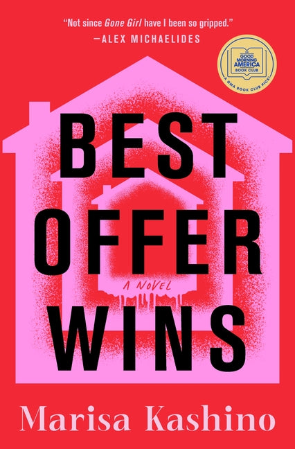 Book cover of 'Best Offer Wins' by Marisa Kashino with a red background and house graphic.