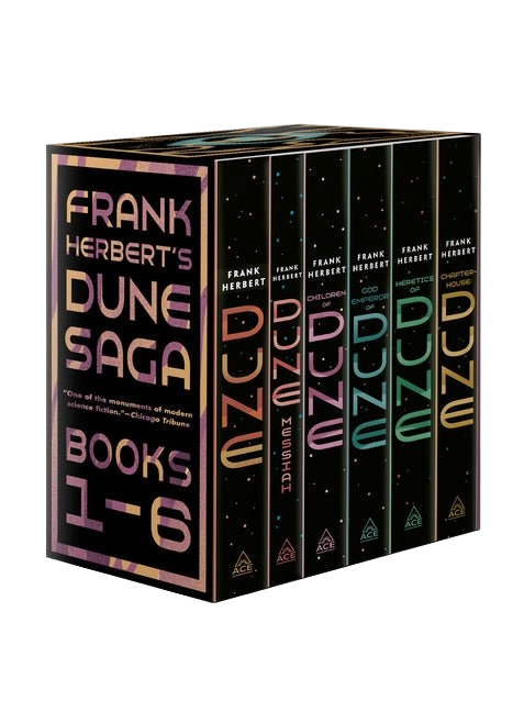 Frank Herbert's Dune Saga 6-Book Boxed Set: Dune, Dune Messiah, Children of Dune, God Emperor of Dune, Heretics of Dune, Andchapterhouse: Dune