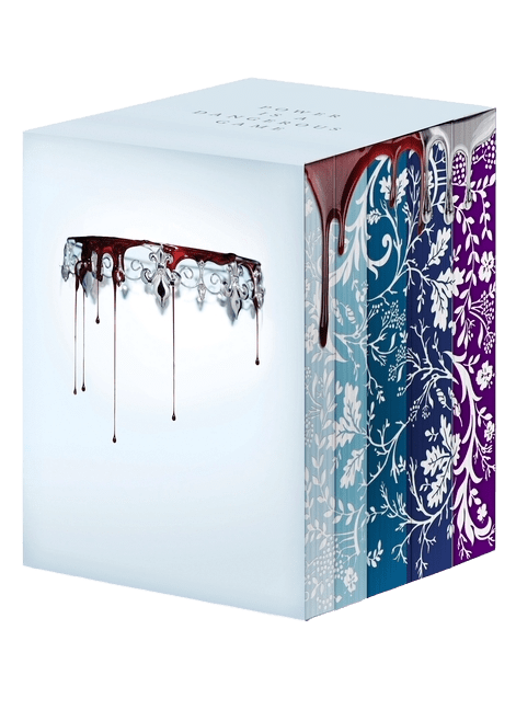 Red Queen 10th Anniversary Deluxe 5-Book Box Set with Stenciled Edges: Red Queen, Glass Sword, King's Cage, War Storm, Broken Throne
