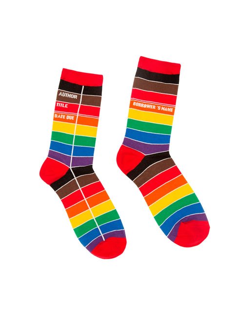 Library Card Pride Socks - Large - Ingram