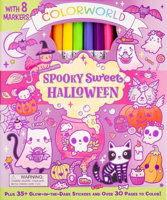 Colorworld: Spooky Sweet Halloween: Plus 35+ Glow-In-The-Dark Stickers and Over 30 Pages to Color! - Ingram