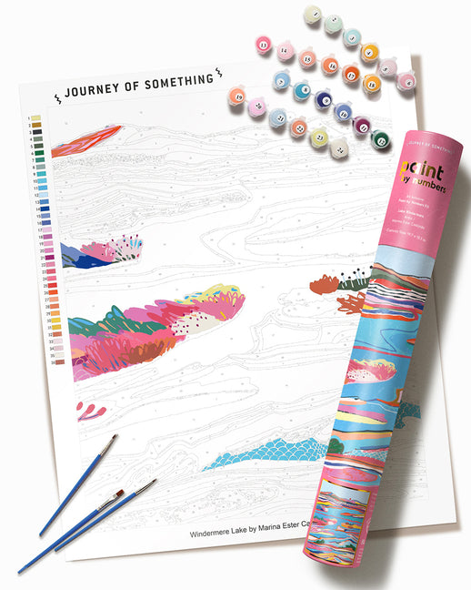 Lake Windermere Paint by Numbers Kit & Canvas - DIY Adult Craft Kit - Artist Designed - Ingram