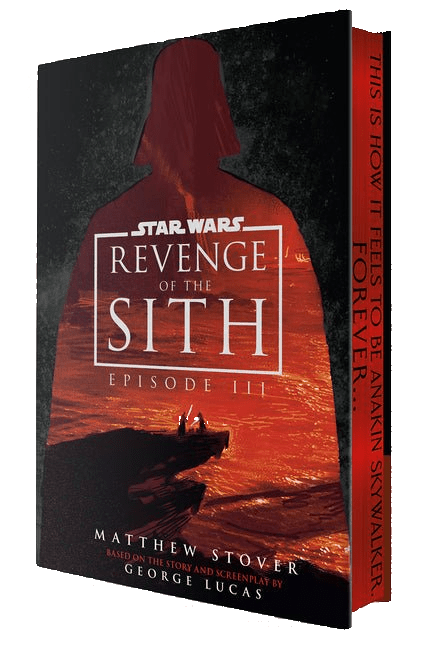 Book cover of 'Revenge of the Sith' with a silhouette design.