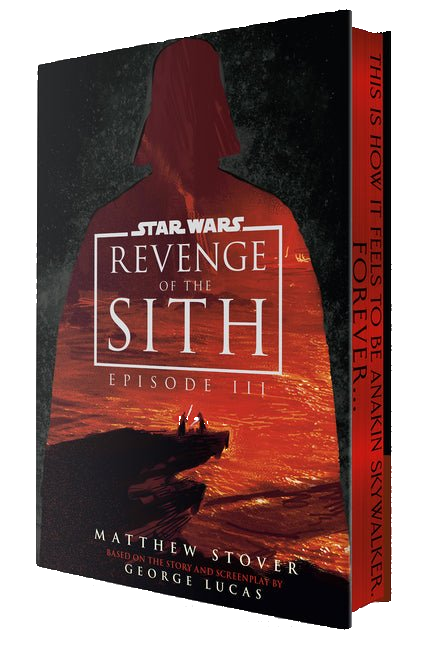 Book cover of 'Revenge of the Sith' with a silhouette design.