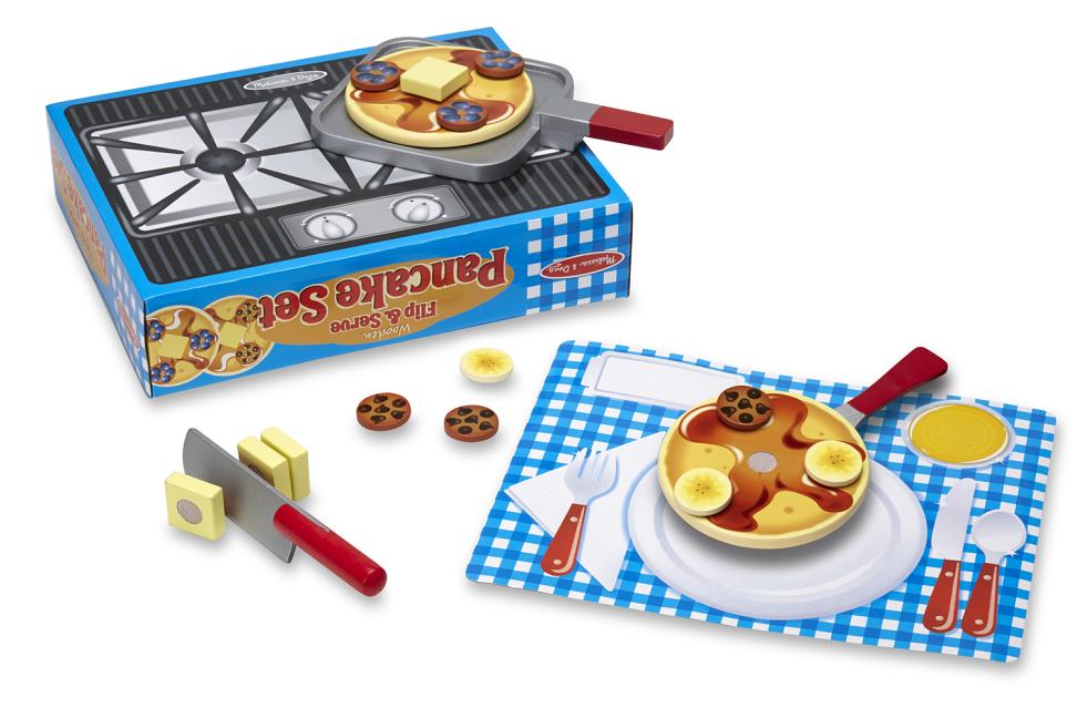 Melissa & Doug Wooden Flip & Serve Pancake Set - Ingram