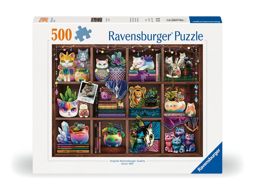Cubby Cats and Succulents 500 PC Puzzle - Ingram