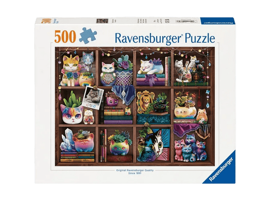 Cubby Cats and Succulents 500 PC Puzzle