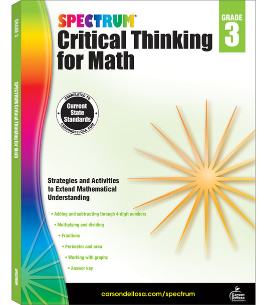 Spectrum Critical Thinking for Math, Grade 3: Volume 45 - Ingram