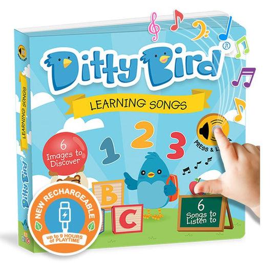 Ditty Bird Learning Songs Interactive Musical Book for Toddlers 1- 3 Sing-Along Boardbook for Baby - Ingram