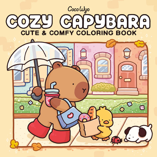Cozy Capybara: Coloring Book for Adults and Kids