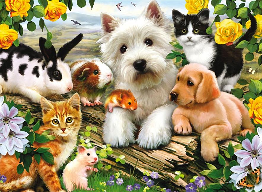 Happy Animal Buddies 300 PC Puzzle - Ingram