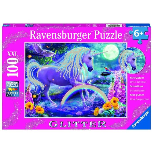 Glitter Unicorn 100 PC Glitter Puzle - Ingram