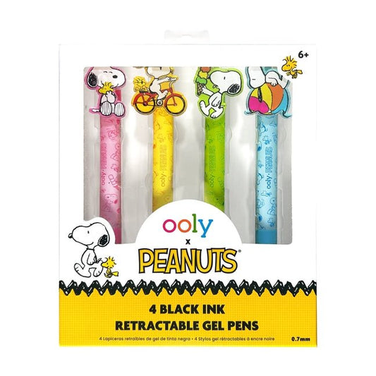 Peanuts Black Ink Retractable Gel Pens Set of 4 - Ingram