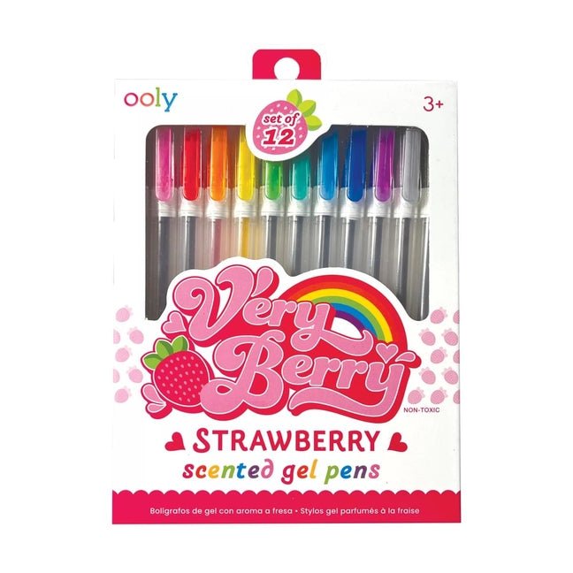 Very Berry Strawberry Scented Gel Pens Set of 12 - Ingram