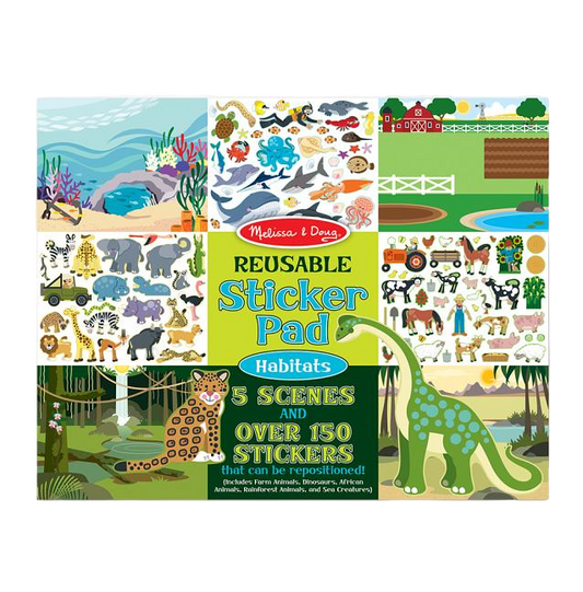Melissa & Doug Reusable Sticker Pad - Habitats
