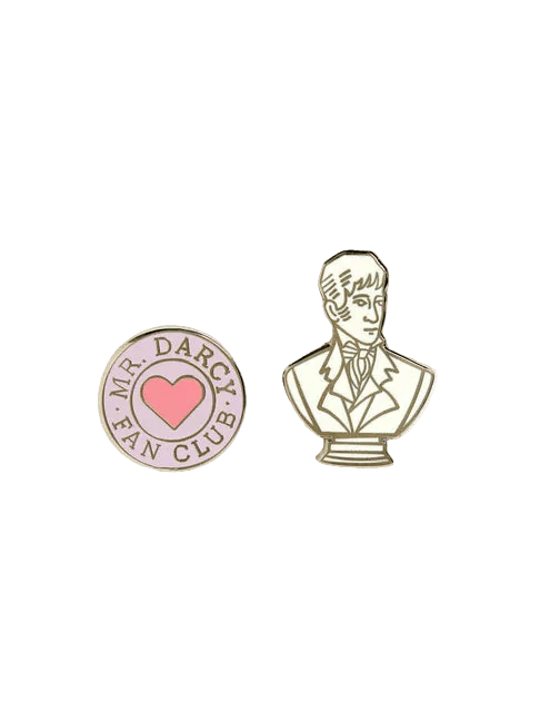 Mr. Darcy Fan Club Enamel Pin Set - Pin Set of 2
