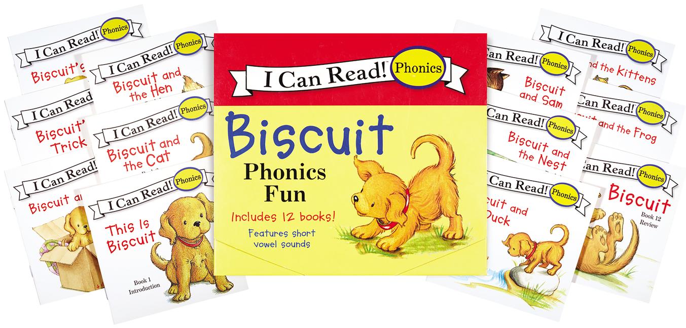Biscuit 12-Book Phonics Fun!: A Box of 12 Mini-Books Featuring Short and Long Vowel Sounds - Ingram