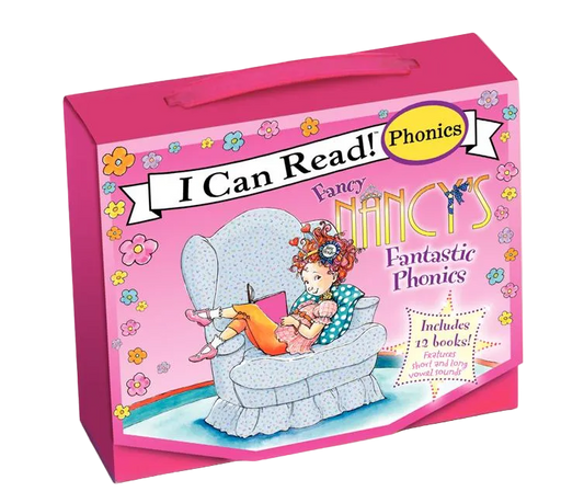 Fancy Nancy's 12-Book Fantastic Phonics Fun!: Includes 12 Mini-Books Featuring Short and Long Vowel Sounds