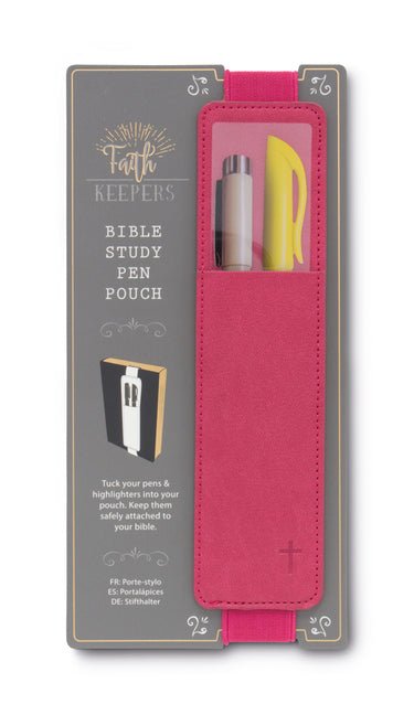 Faith Keepers Bible Study Pen Pouch Pink - Ingram