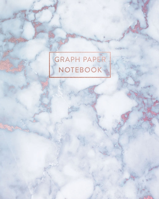 Graph Paper Notebook: Radiant Moonstone, White Grey Marble - 8 x 10 - 5 x 5 Squares per inch - 100 Quad Ruled Pages - Cute Graph Paper Compo - Ingram