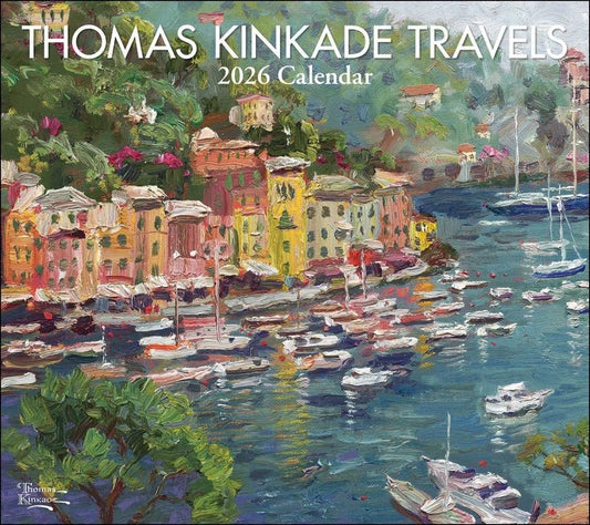 Thomas Kinkade Travels 2026 Deluxe Wall Calendar - Ingram