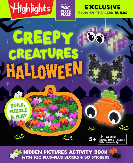 Creepy Creatures Halloween: Build, Puzzle & Play: Hidden Pictures Activity Book with 100 Plus-Plus Blocks & 50 Stickers - Ingram