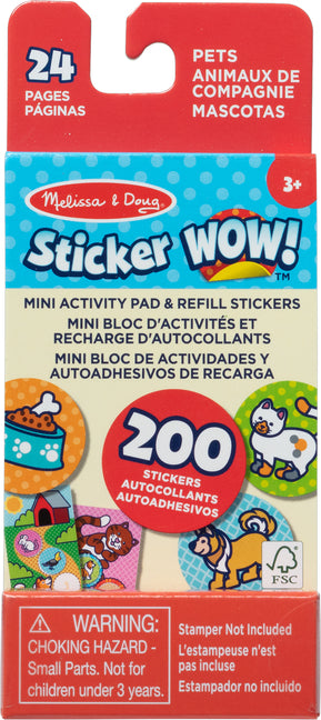 Sticker Wow! Mini Activity Pad with Refill Stickers - Pets - Ingram