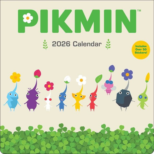 Pikmin 2026 Wall Calendar with Over 50 Bonus Stickers - Ingram