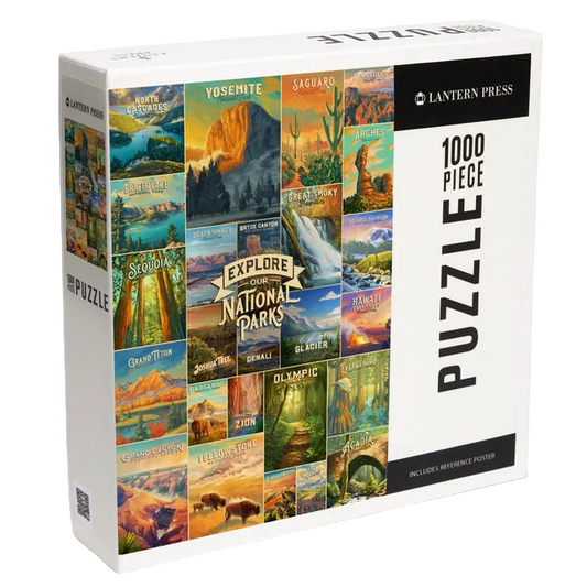 Oil Painting National Park Series - Collage - Explore Our National Parks -1000 Piece Puzzle