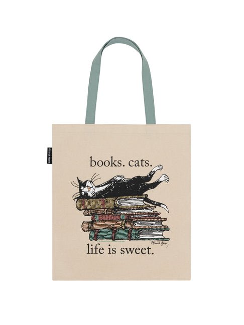 Books. Cats. Life Is Sweet. Tote Bag - Ingram