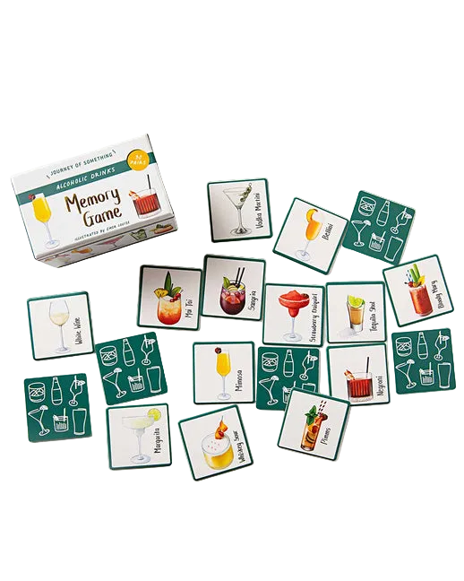 Alcoholic Drinks Memory Card Game