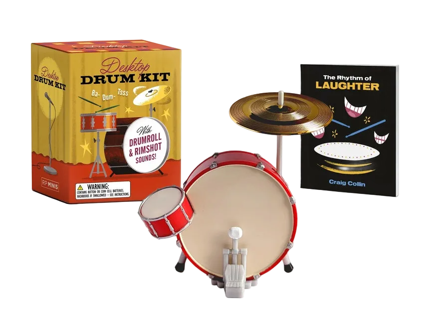 Desktop Drum Kit: With Drumroll and Rimshot Sounds! [With Battery]: With Drumroll and Rimshot Sounds!