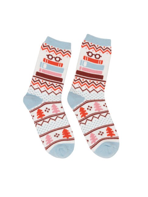Tbr Book Stack Cozy Socks - Large - Ingram