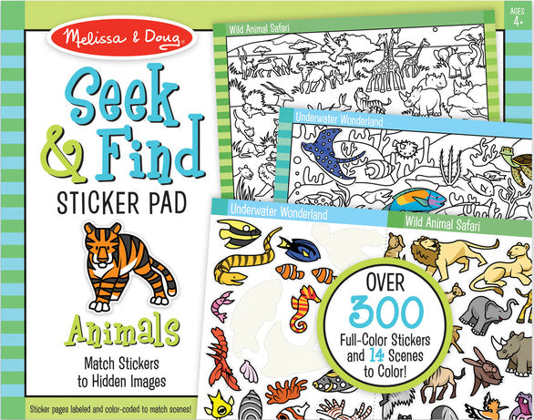 Seek & Find Sticker Pad- Animal - Ingram