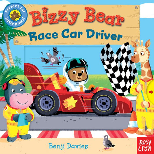 Bizzy Bear: Race Car Driver: (Interactive Board Book about Racing for Toddlers - With Sturdy Tabs and Slides to Push and Pull) - Ingram