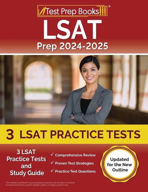 LSAT Prep 2024-2025: 3 LSAT Practice Tests and Study Guide [Updated for the New Outline] - Ingram