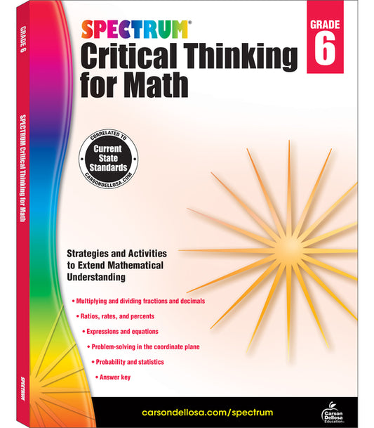 Spectrum Critical Thinking for Math, Grade 6: Volume 48 - Ingram