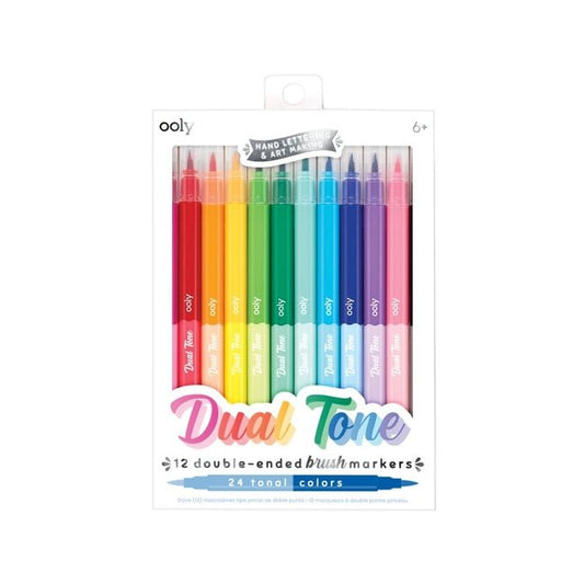 Dual Tone Double Ended Brush Markers - Ingram