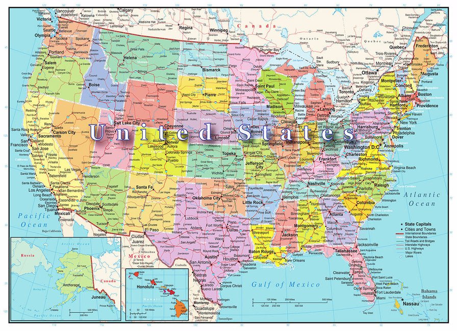 USA Map Puzzle 1000 Piece - Ingram
