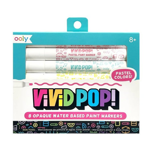 Vivid Pop! Water-Based Paint Markers: Pastel (Set of 8) - Ingram