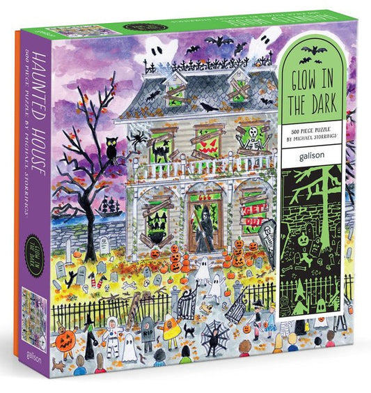 Michael Storrings Haunted House 500 Piece Glow in the Dark Puzzle - Ingram