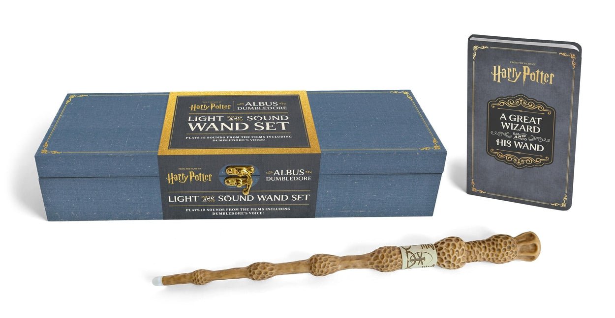 Harry Potter: Albus Dumbledore Light and Sound Wand Set: Plays 12 Sounds from the Films Including Dumbledore's Voice! - Ingram
