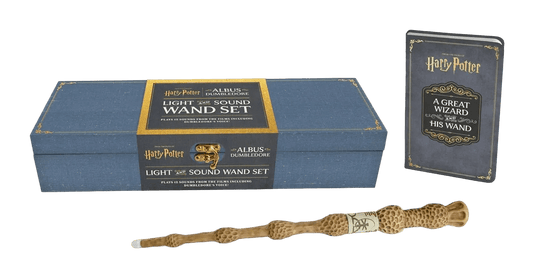 Harry Potter: Albus Dumbledore Light and Sound Wand Set: Plays 12 Sounds from the Films Including Dumbledore's Voice!