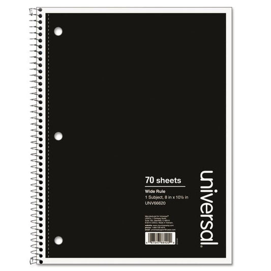 Wirebound Notebook, 8 X 10-1/2, Wide Ruled, 70 Sheets, Assorted Color Cover - Ingram