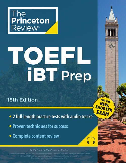 Princeton Review TOEFL IBT Prep with Audio/Listening Tracks, 18th Edition: 2 Practice Tests + Audio + Strategies & Review / For the New, Shorter TOEFL - Ingram