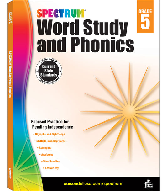 Spectrum Word Study and Phonics, Grade 5: Volume 84 - Ingram